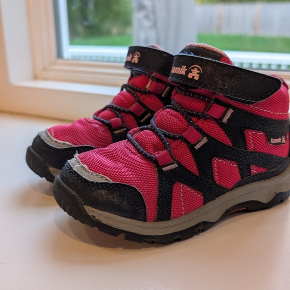 Kamik Kids Pink And Blue Waterproof Boots - Picture 2 of 4